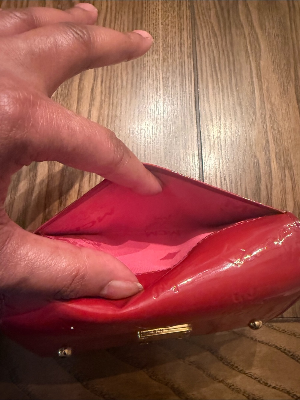 MCM Red Patent Leather  Wallet - Picture 16 of 16